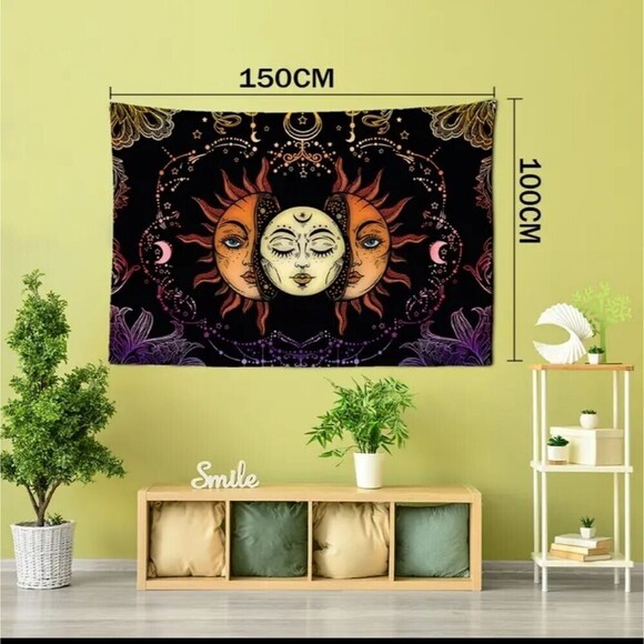 CONSTELLATION Sun Moon stars tapestry boho vibes mandala - Picture 5 of 5